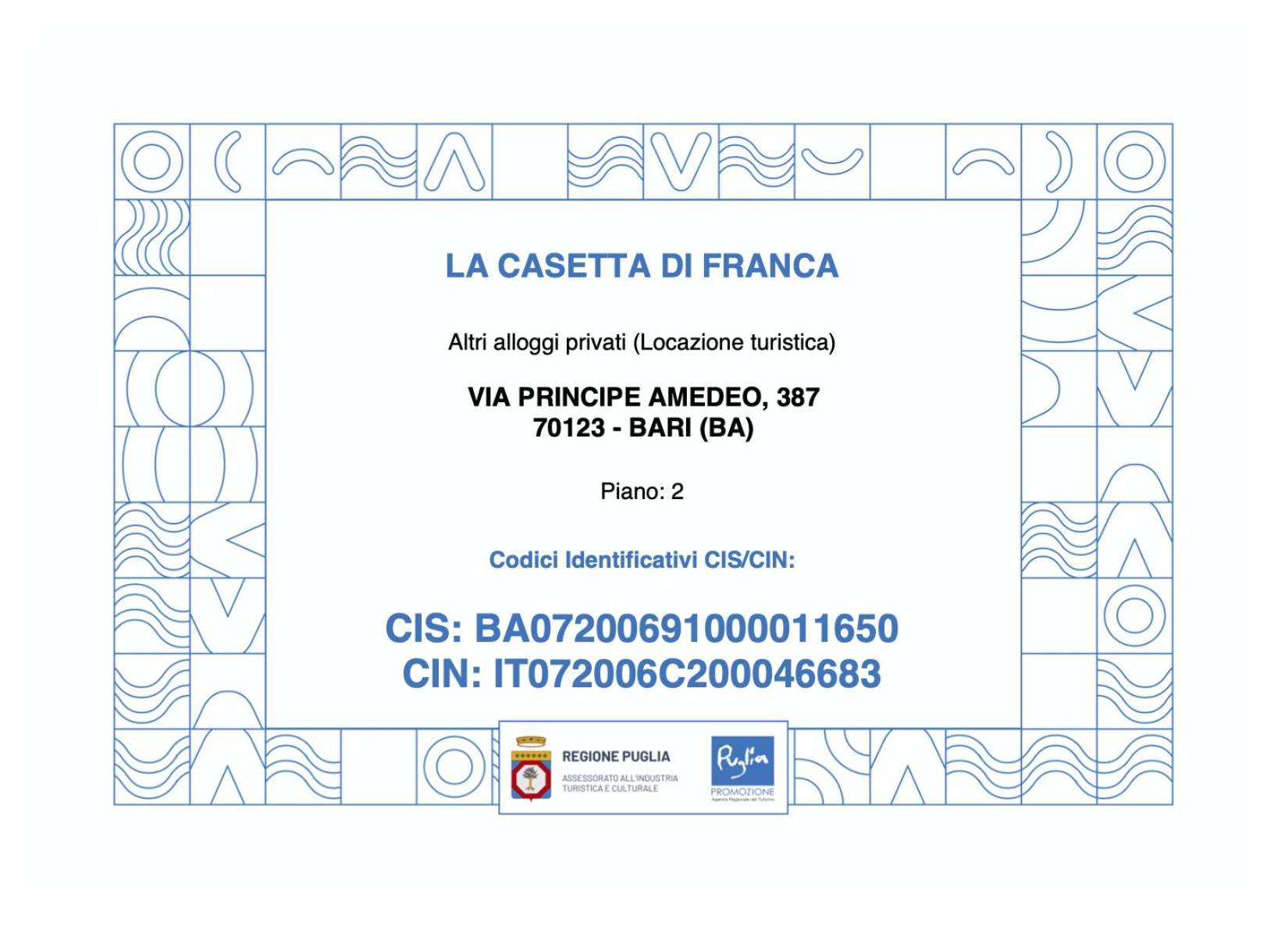 La Casetta Di Franca Bari Exteriér fotografie